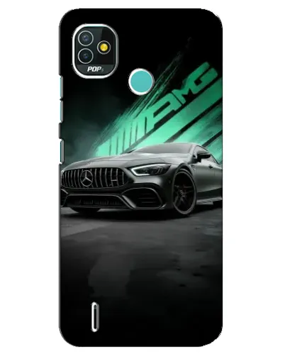 Чехол для TECNO Pop 5 (BD2p) с картинкой «Темный Mercedes AMG»