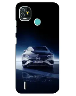 Чехол для TECNO Pop 5 (BD2p) с картинкой «Ночной Mercedes EQ»
