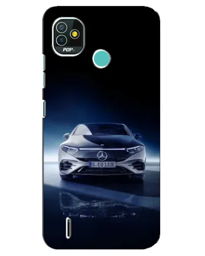 Чехол для TECNO Pop 5 (BD2p) с картинкой «Ночной Mercedes EQ»