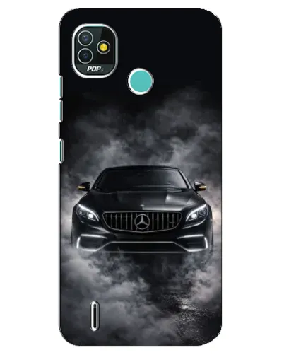 Чехол для TECNO Pop 5 (BD2p) с картинкой «Mercedes в дыму»