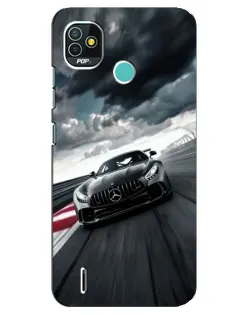 Чехол для TECNO Pop 5 (BD2p) с картинкой «Гоночный Mercedes AMG»