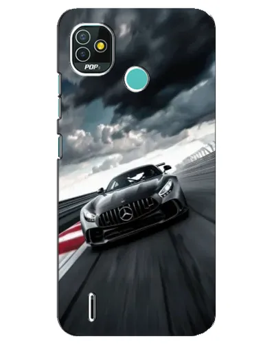 Чехол для TECNO Pop 5 (BD2p) с картинкой «Гоночный Mercedes AMG»
