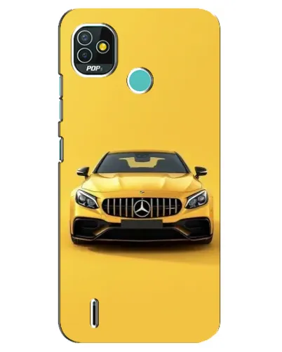 Чехол для TECNO Pop 5 (BD2p) с картинкой «Желтый Mercedes GT»