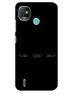 Чехол для TECNO Pop 5 (BD2p) с картинкой «Audi — световой подпись»