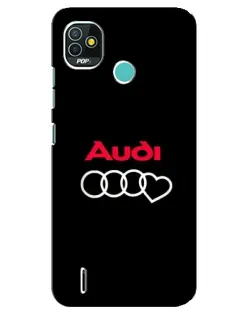 Чехол для TECNO Pop 5 (BD2p) с картинкой «Логотип Audi Heart»