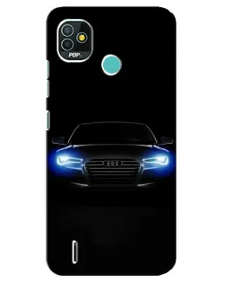 Чехол для TECNO Pop 5 (BD2p) с картинкой «Audi в неоне»