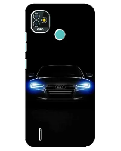 Чехол для TECNO Pop 5 (BD2p) с картинкой «Audi в неоне»