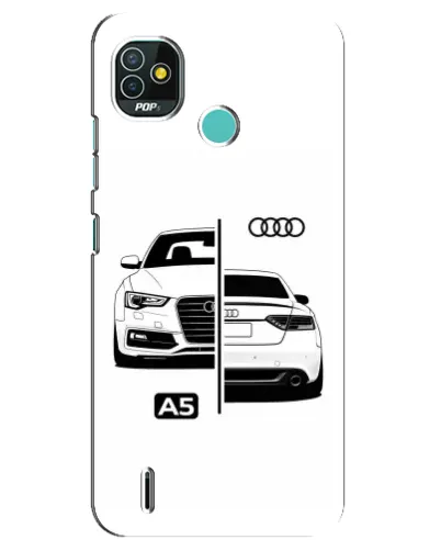 Чехол для TECNO Pop 5 (BD2p) с картинкой «Audi — контрастный дизайн»
