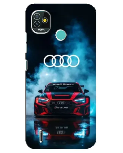 Чехол для TECNO Pop 5 (BD2p) с картинкой «Audi Sport — неон»