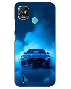 Чехол для TECNO Pop 5 (BD2p) с картинкой «Audi — голубая энергия»