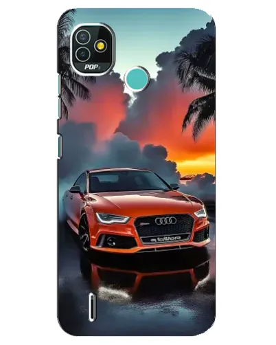 Чехол для TECNO Pop 5 (BD2p) с картинкой «Audi — закат»