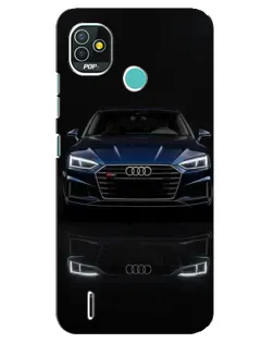 Чехол для TECNO Pop 5 (BD2p) с картинкой «Audi — ночное отражение»