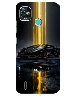 Чехол для TECNO Pop 5 (BD2p) с картинкой «Ночной Lamborghini драйв»