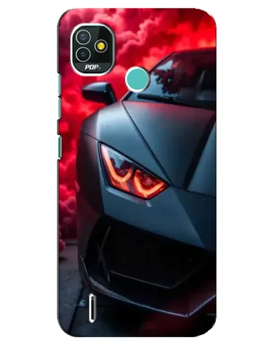 Чехол для TECNO Pop 5 (BD2p) с картинкой «Lamborghini красное сияние»