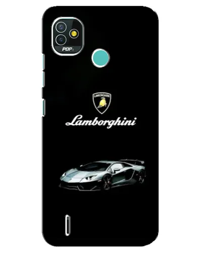 Чехол для TECNO Pop 5 (BD2p) с картинкой «Логотип Lamborghini классика»