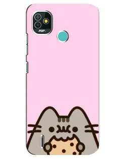 Чохол для TECNO Pop 5 (BD2p) з картинкою «Pusheen та печиво»
