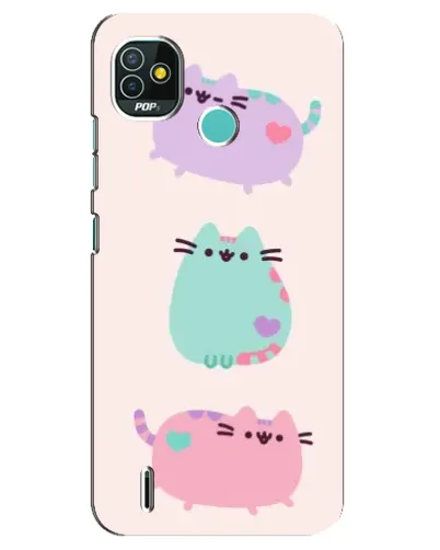 Чехол для TECNO Pop 5 (BD2p) с картинкой «Pusheen трио» Чехол для TECNO Pop 5 (BD2p) с картинкой «Pusheen трио»