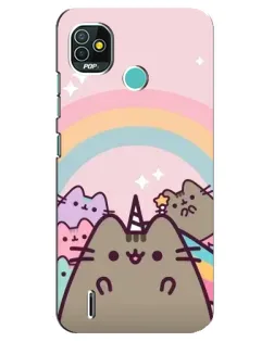 Чехол для TECNO Pop 5 (BD2p) с картинкой «Единорог Pusheen»