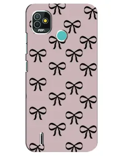 Чехол для TECNO Pop 5 (BD2p) с картинкой «Черные бантики»