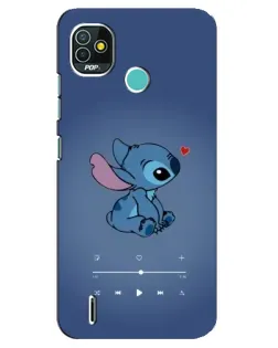 Чехол для TECNO Pop 5 (BD2p) с картинкой «Музыкальный Stitch»
