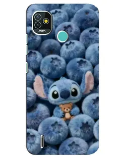 Чехол для TECNO Pop 5 (BD2p) с картинкой «Стич и голубика»