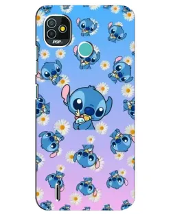 Чехол для TECNO Pop 5 (BD2p) с картинкой «Паттерн со Стичем»