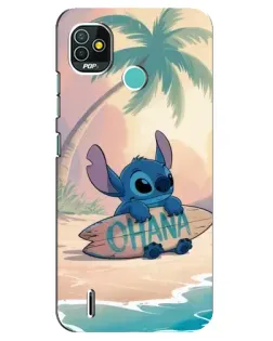 Чехол для TECNO Pop 5 (BD2p) с картинкой «Стич на серфе»