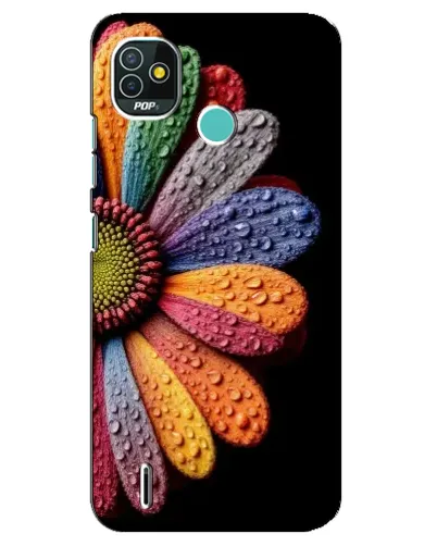 Чехол для TECNO Pop 5 (BD2p) с картинкой «Радужный цветок»