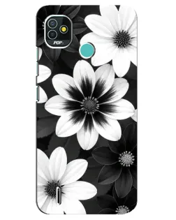 Чохол для TECNO Pop 5 (BD2p) з картинкою «Монохромні айстри»