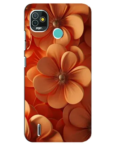 Чехол для TECNO Pop 5 (BD2p) с картинкой «Оранжевый макро цветок»