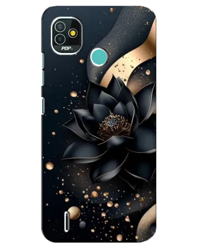 Чехол для TECNO Pop 5 (BD2p) с картинкой «Черный лотос»