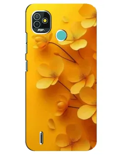 Чохол для TECNO Pop 5 (BD2p) з картинкою «Золоті пелюстки»