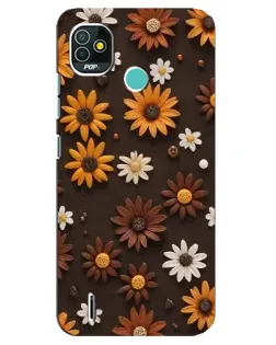 Чохол для TECNO Pop 5 (BD2p) з картинкою «Візерунок з маленьких соняшників»