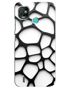 Чохол для TECNO Pop 5 (BD2p) з картинкою «Біла об'ємна сітка»