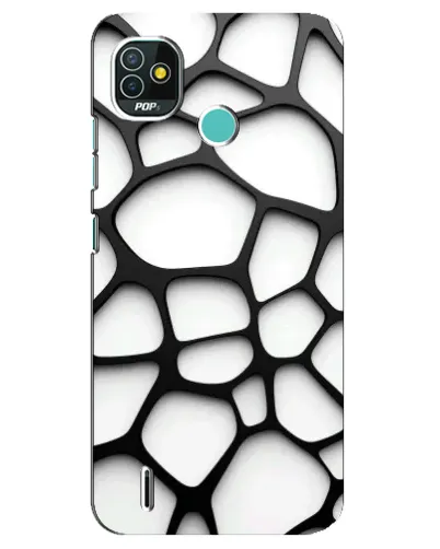 Чехол для TECNO Pop 5 (BD2p) с картинкой «Белая объемная сетка»