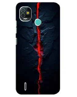 Чехол для TECNO Pop 5 (BD2p) с картинкой «Kрасная лавовая трещина»