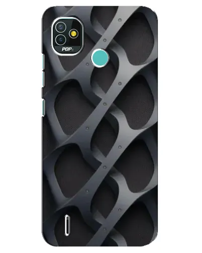 Чехол для TECNO Pop 5 (BD2p) с картинкой «Объемное серое плетение»