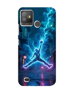 Чехол для TECNO Pop 5 GO с картинкой «Jordan Gold Jumpman»