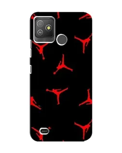 Чехол для TECNO Pop 5 GO с картинкой «Jordan Red Pattern»
