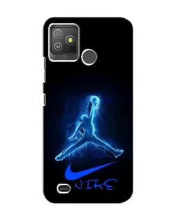 Чехол для TECNO Pop 5 GO с картинкой «Jordan Neon Blue»