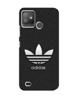 Чехол для TECNO Pop 5 GO с картинкой «Adidas Карбоновая текстура»
