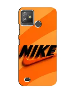Чехол для TECNO Pop 5 GO с картинкой «Оранжевый драйв Nike»