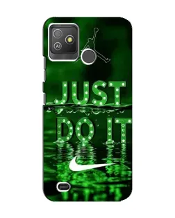 Чехол для TECNO Pop 5 GO с картинкой «Зеленый неоновый Nike»