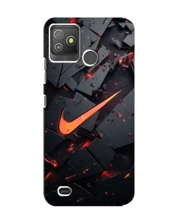 Чехол для TECNO Pop 5 GO с картинкой «Nike — эффект разломов»
