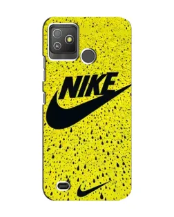 Чехол для TECNO Pop 5 GO с картинкой «Желтый текстурный Nike»