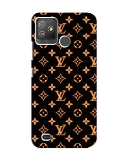 Чехол для TECNO Pop 5 GO с картинкой «Золотая монограмма LV»