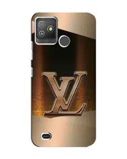 Чехол для TECNO Pop 5 GO с картинкой «LV — золотое сияние»