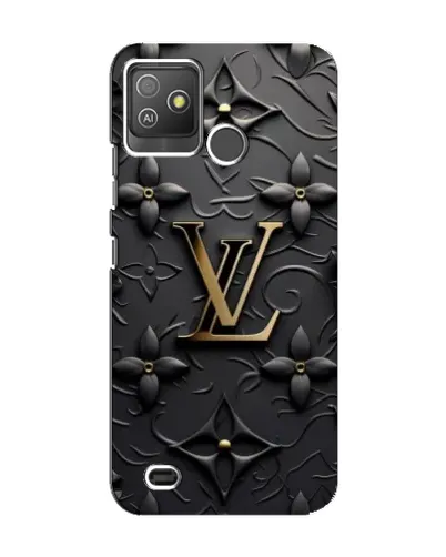 Чехол для TECNO Pop 5 GO с картинкой «Кожаная текстура LV»