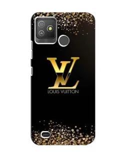 Чехол для TECNO Pop 5 GO с картинкой «LV — золотые искры»