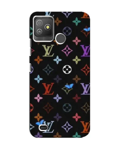 Чехол для TECNO Pop 5 GO с картинкой «Цветная монограмма LV»
